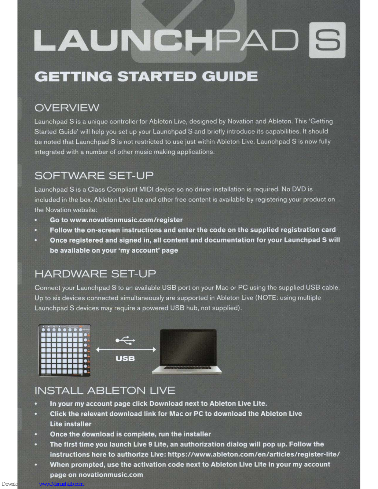 Novation LaunchPad S Getting Started Manual - ManualMachine.com