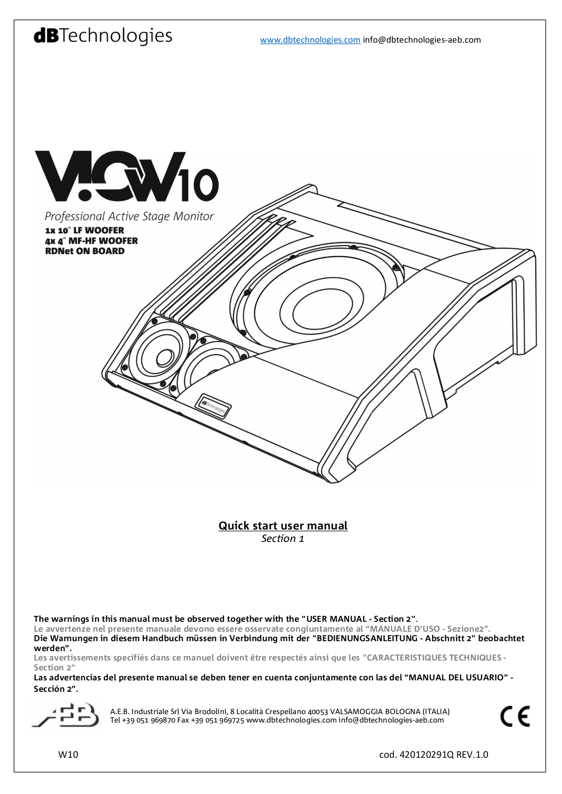 Dbtechnologies VIO W10 User Manual