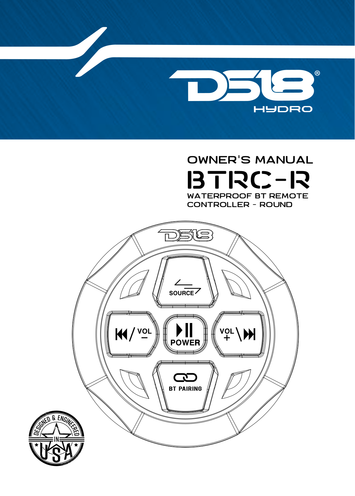 DS18 BTRC-R Owner's Manual