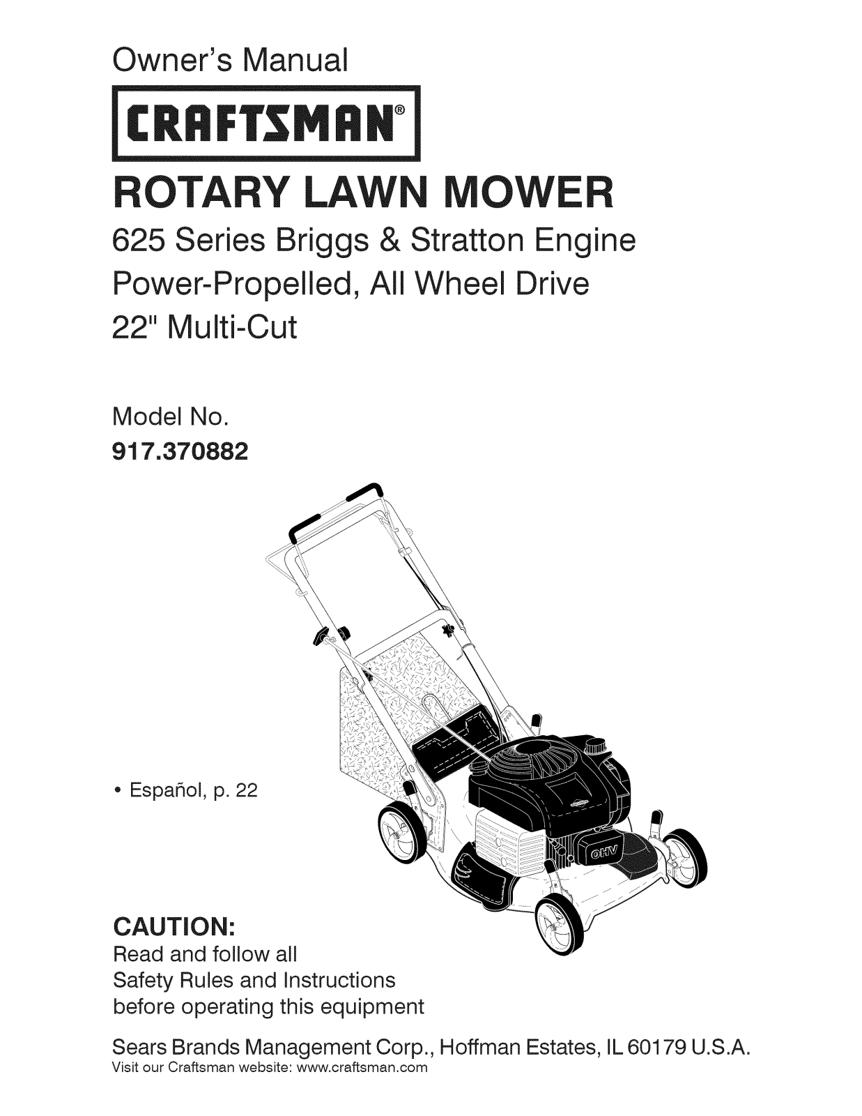 Craftsman 917370882 Owner’s Manual