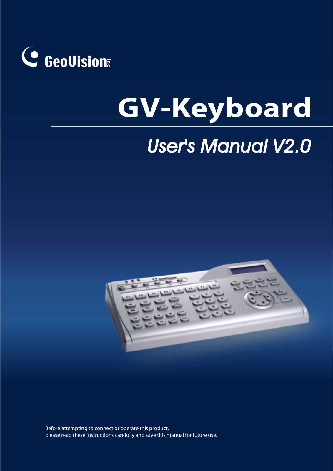 Geovision GV-Keyboard User Manual