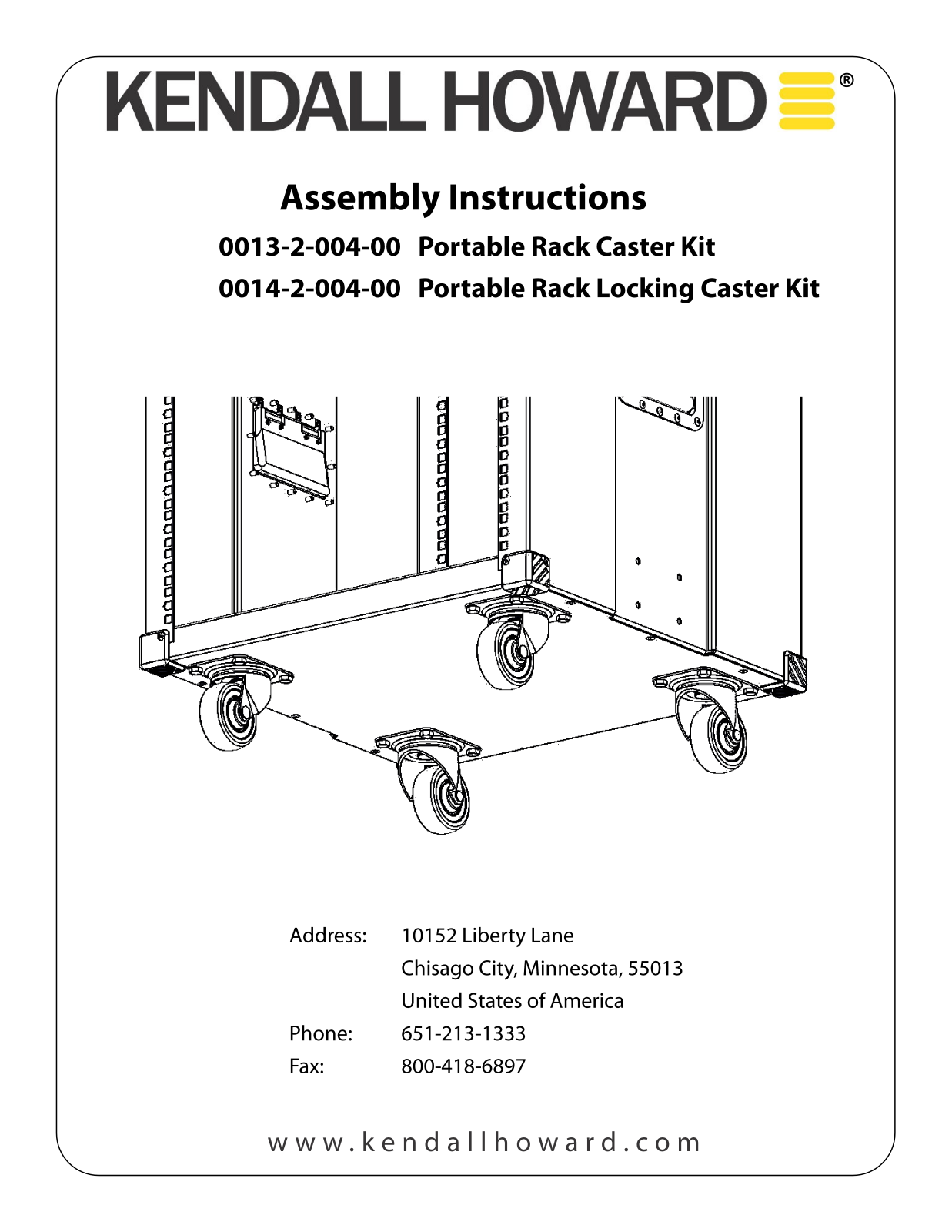 Kendall Howard 001x-2-004-00 User Manual