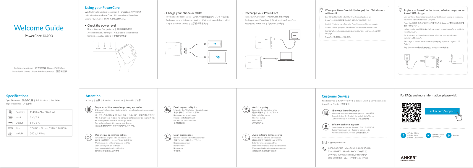 Anker PowerCore 10400 User Manual