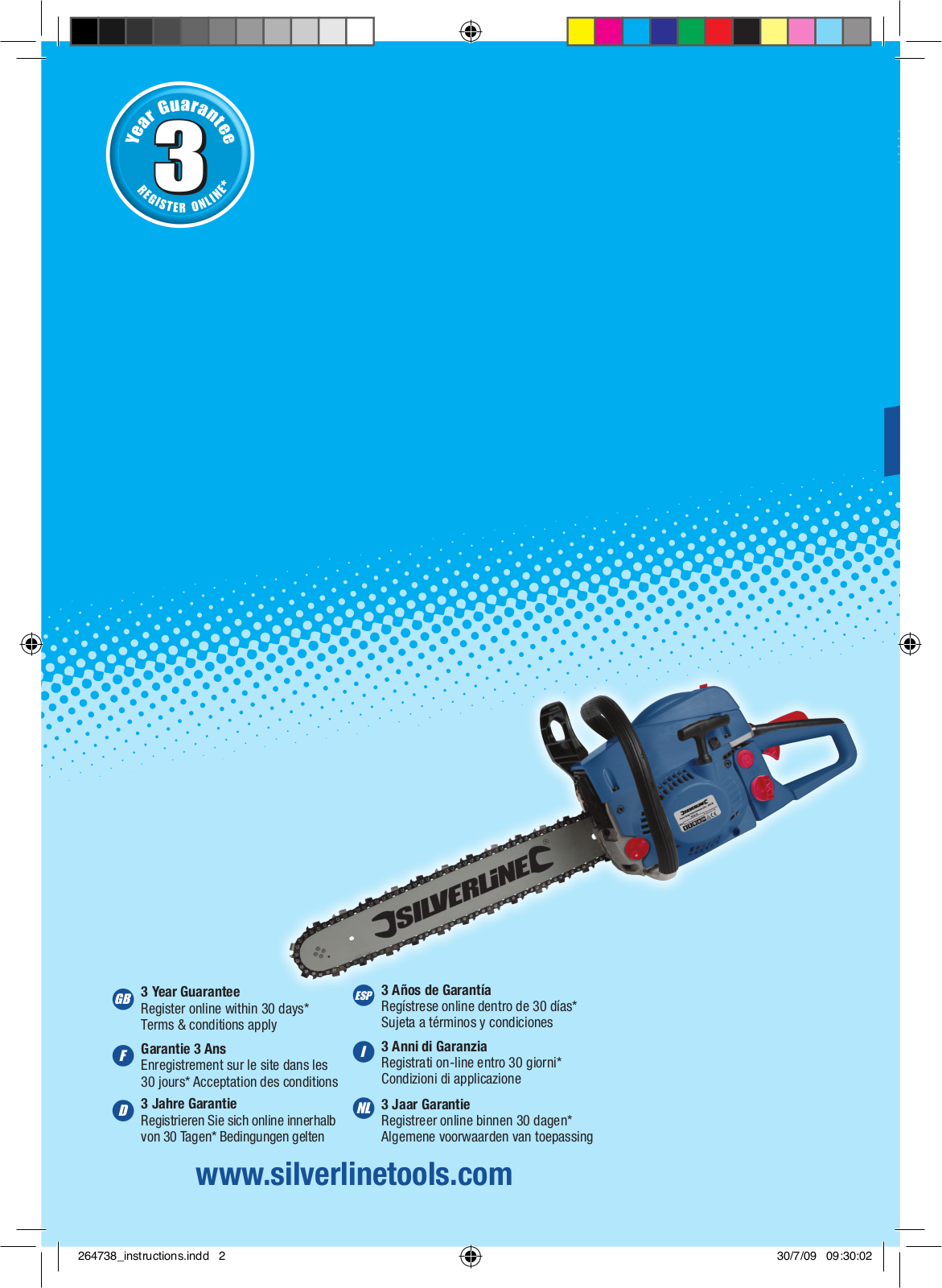 Silverline Chainsaw Petrol 480mm User Manual