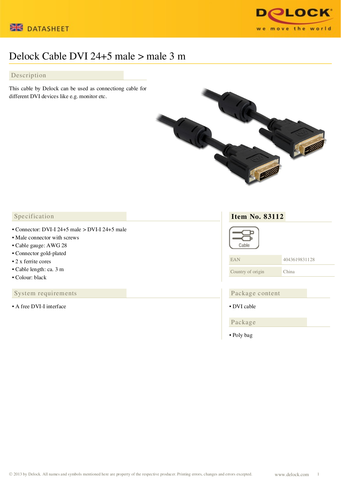 DeLOCK 83112 User Manual