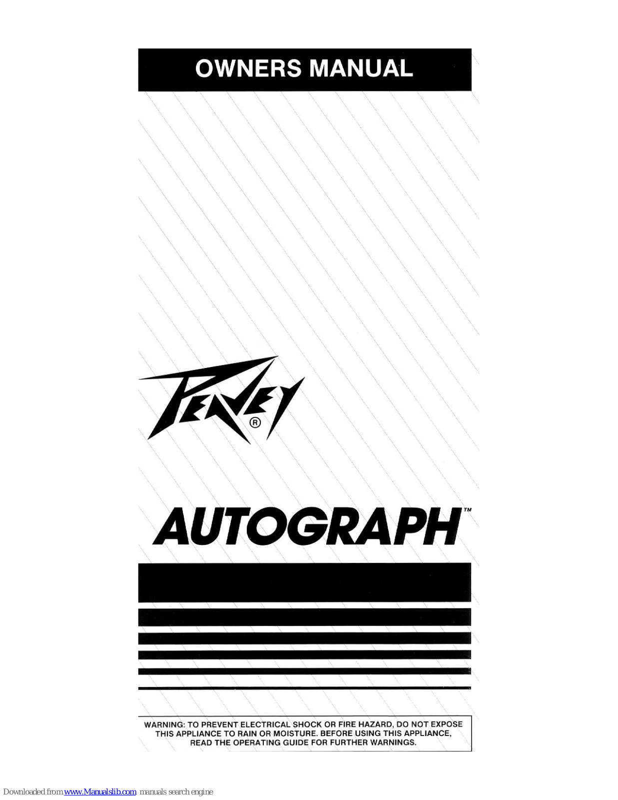 Peavey Autograph User Manual