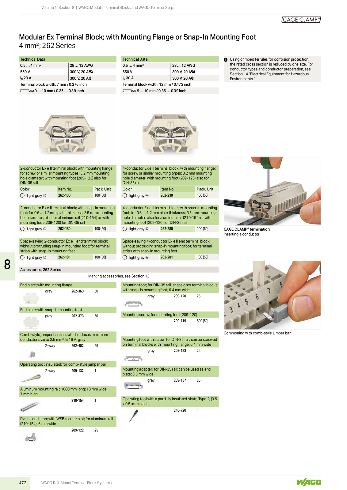 Wago 262 Series Catalog Page