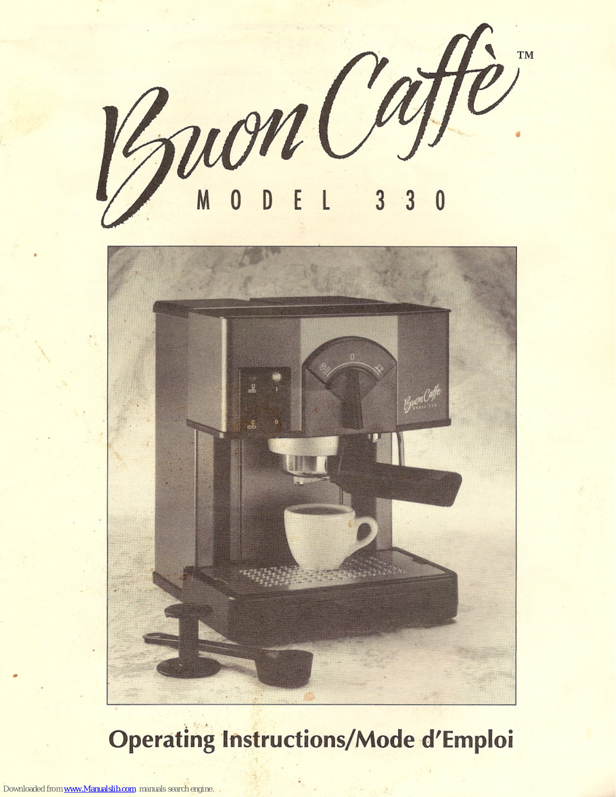 Buon Caffe 330 Operating Instructions Manual - ManualMachine.com