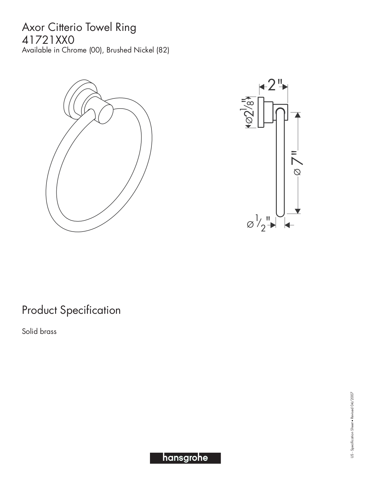 Hans Grohe 41721XX0 User Manual