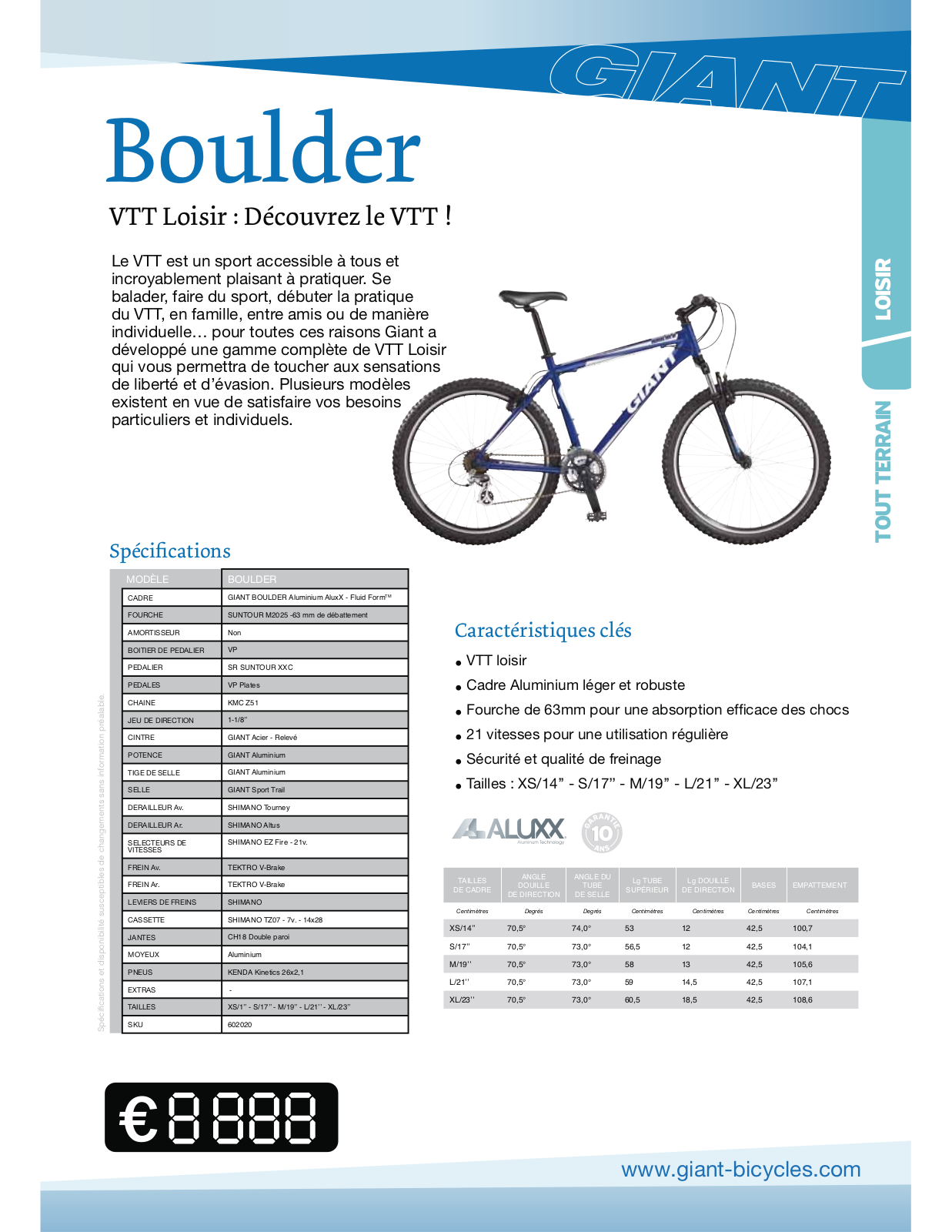 GIANT BOULDER User Manual