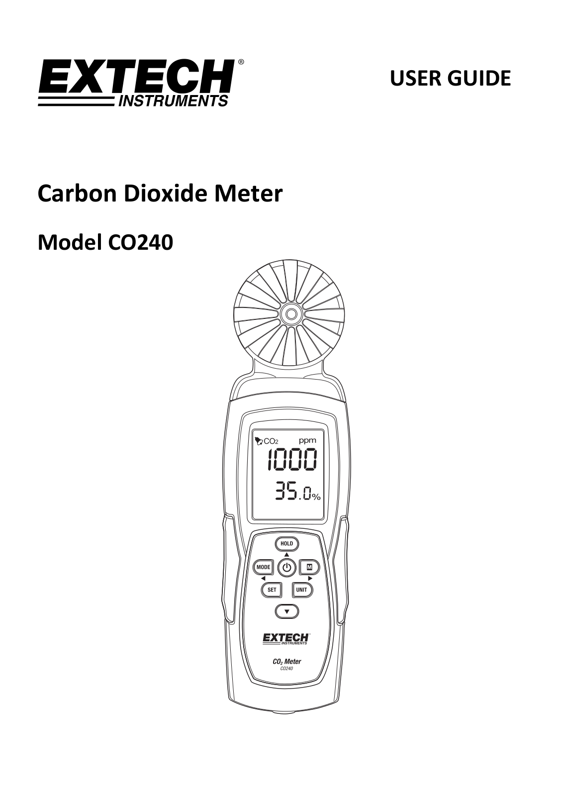 Extech CO240 User guide