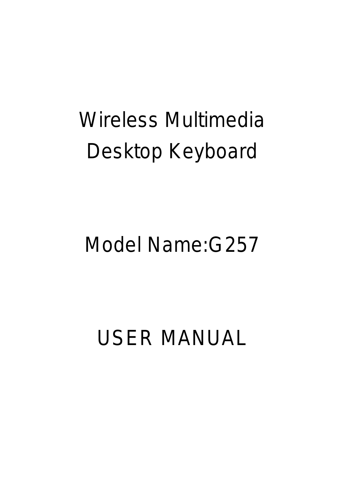 Cherry G257 User Manual