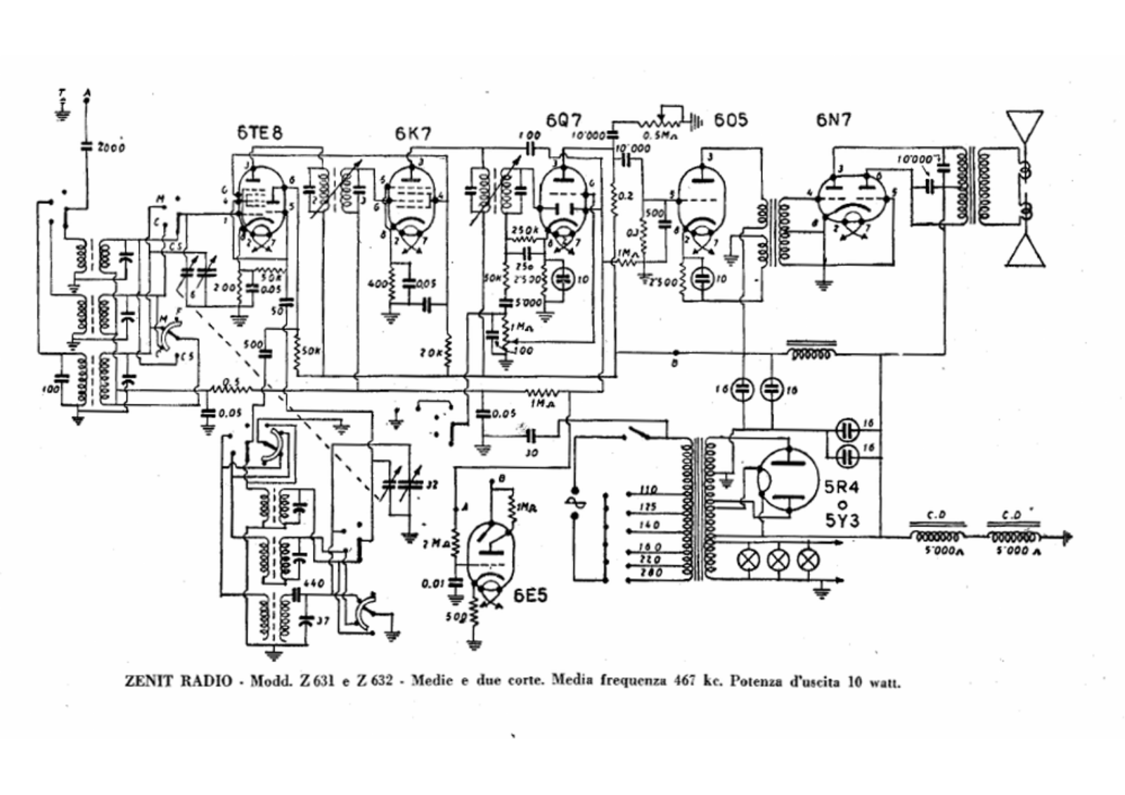 Zenit z631, z632 schematic