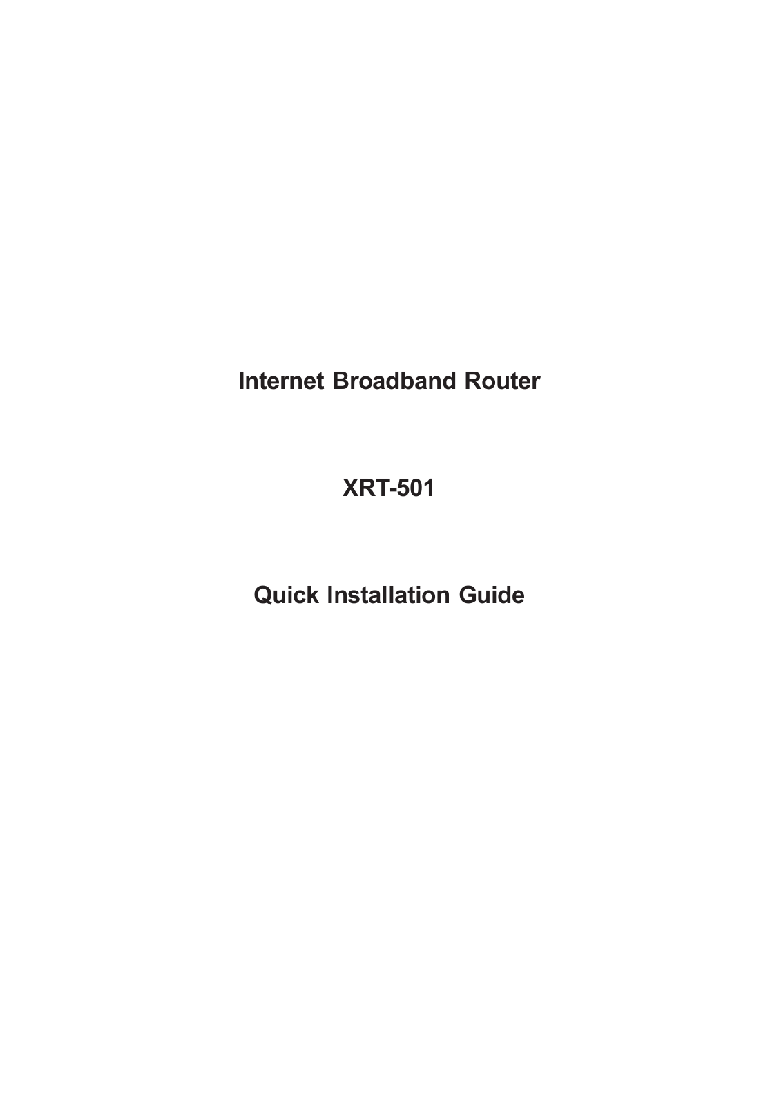 Planet Technology XRT-501 User Manual