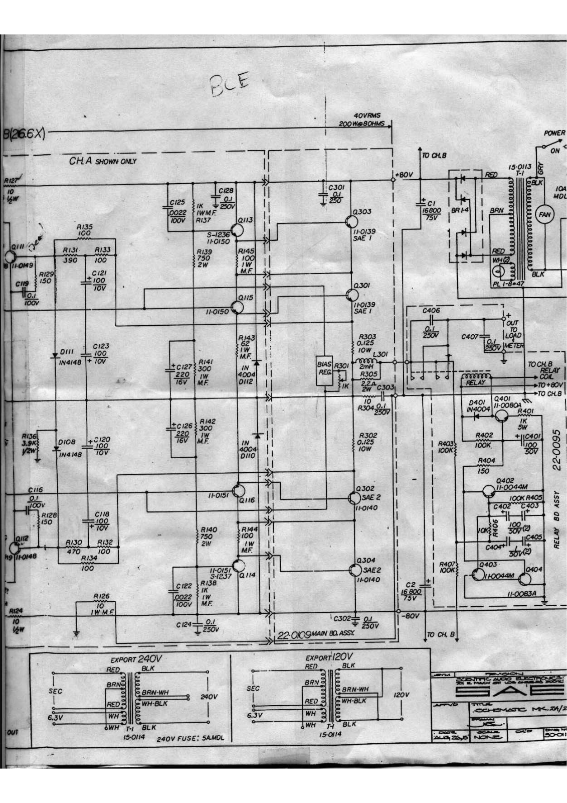 SAE 2400 Schematic