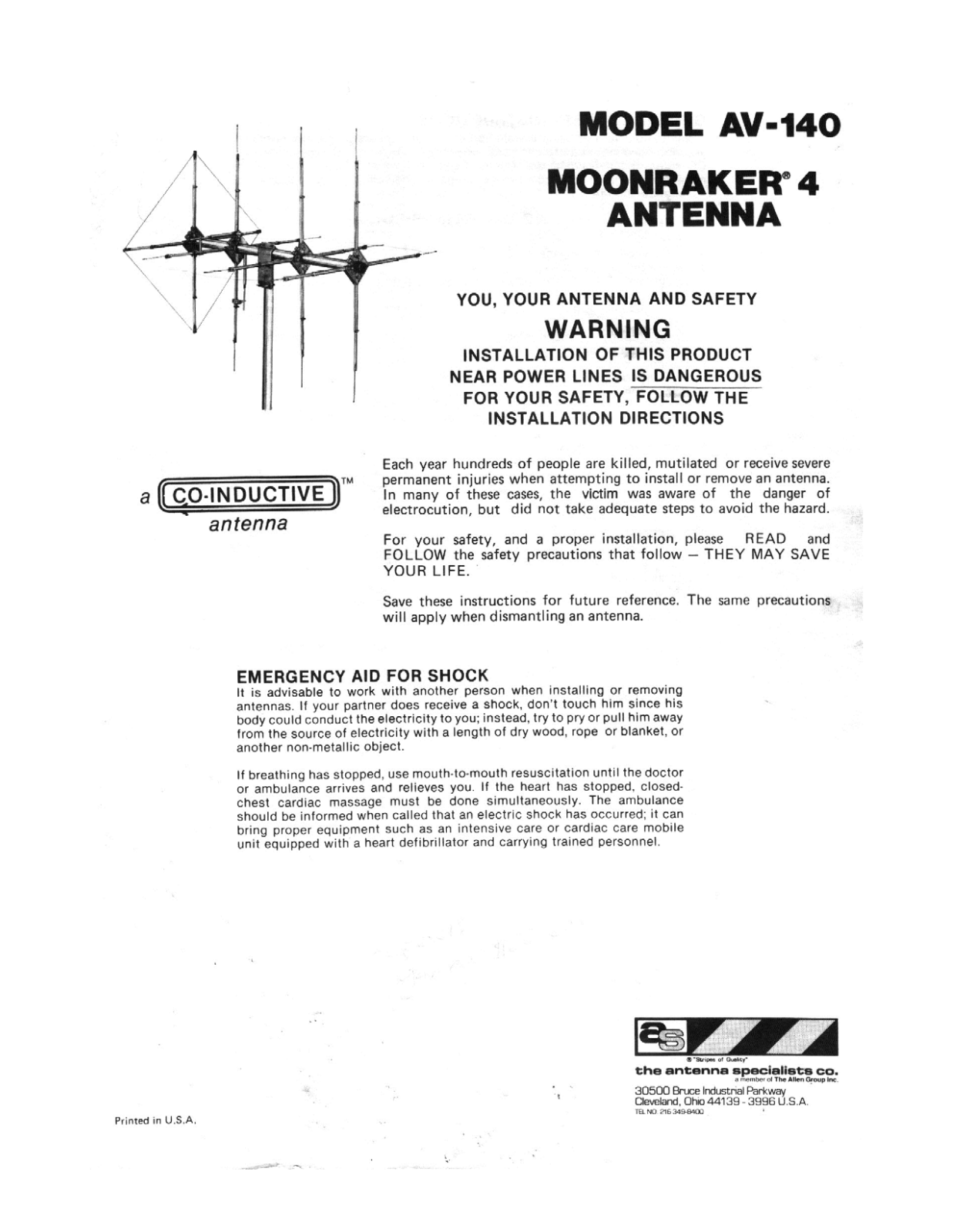 Moonraker AV-140 User guide - ManualMachine.com