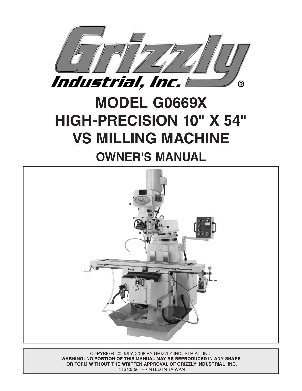 Grizzly g0669X User Manual 2