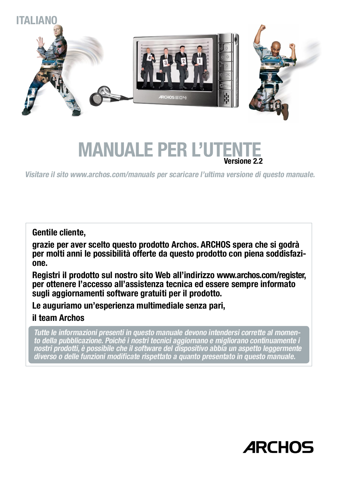 Archos 504, 604 User Manual