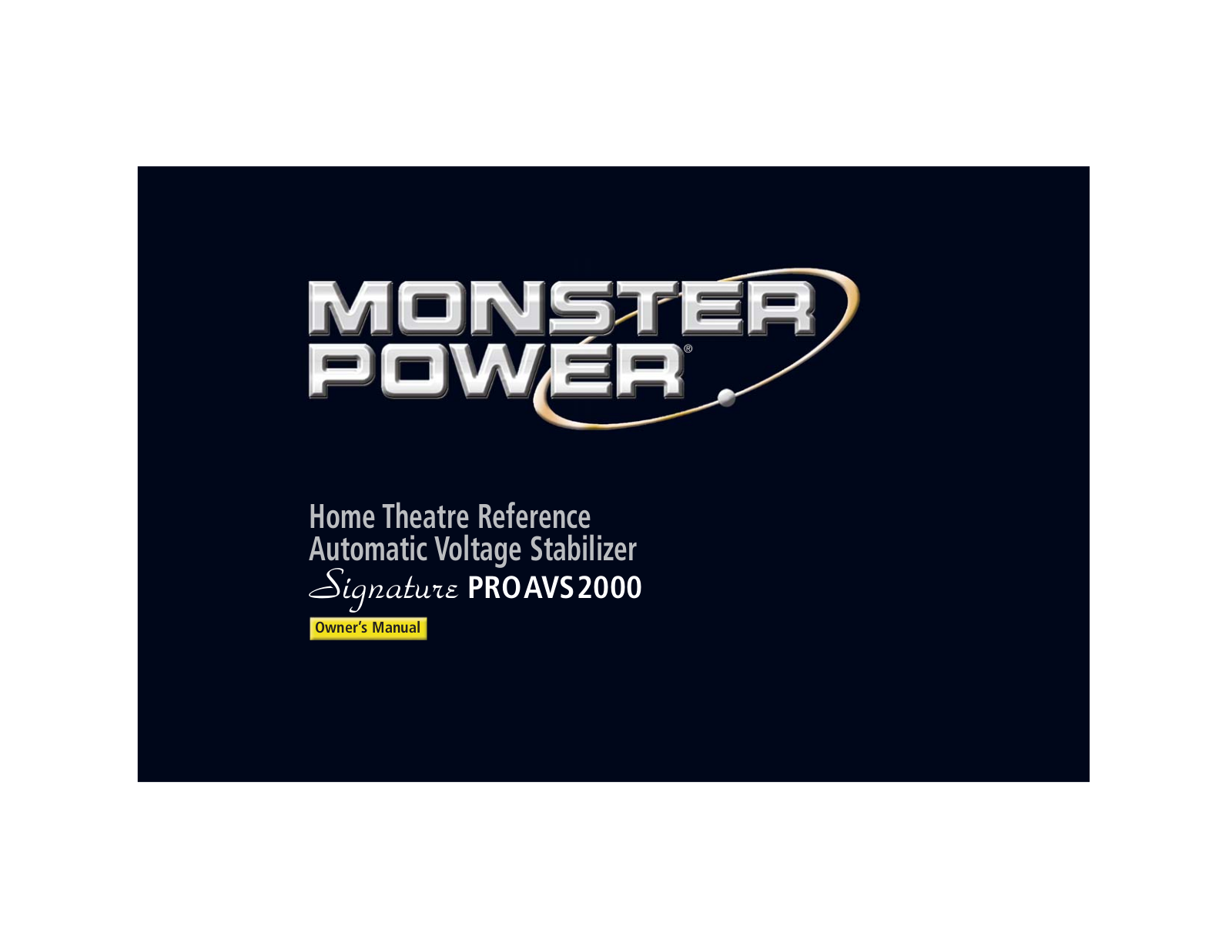 Monacor PROAVS-2000 Owners manual