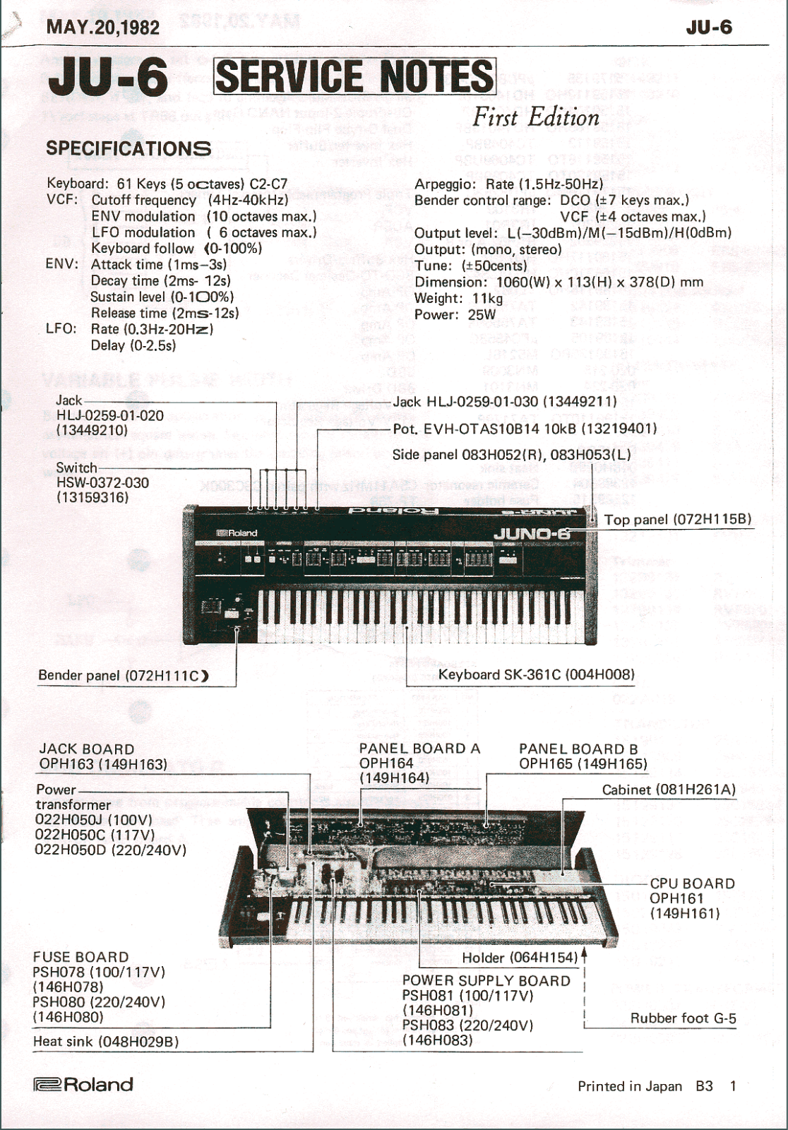 Roland Juno-6 User Manual