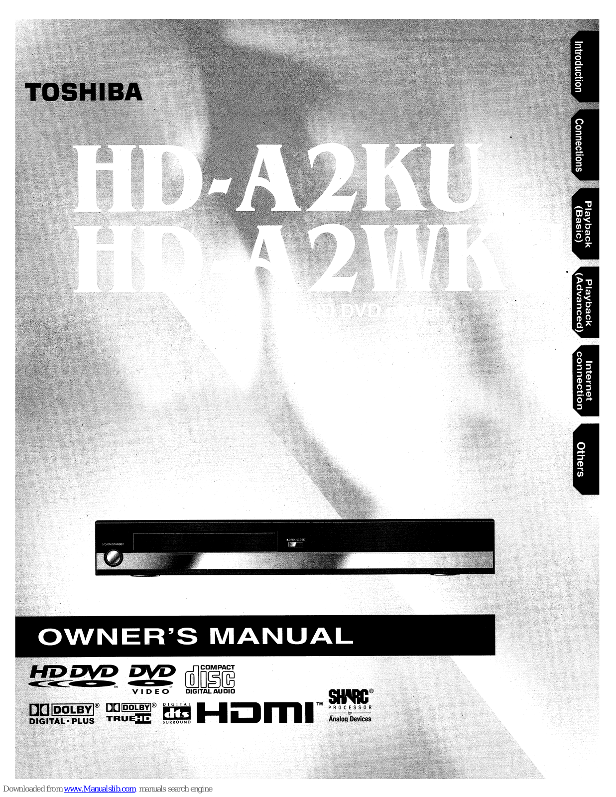 Toshiba HD-A2KU, HD-A2WK Owner's Manual