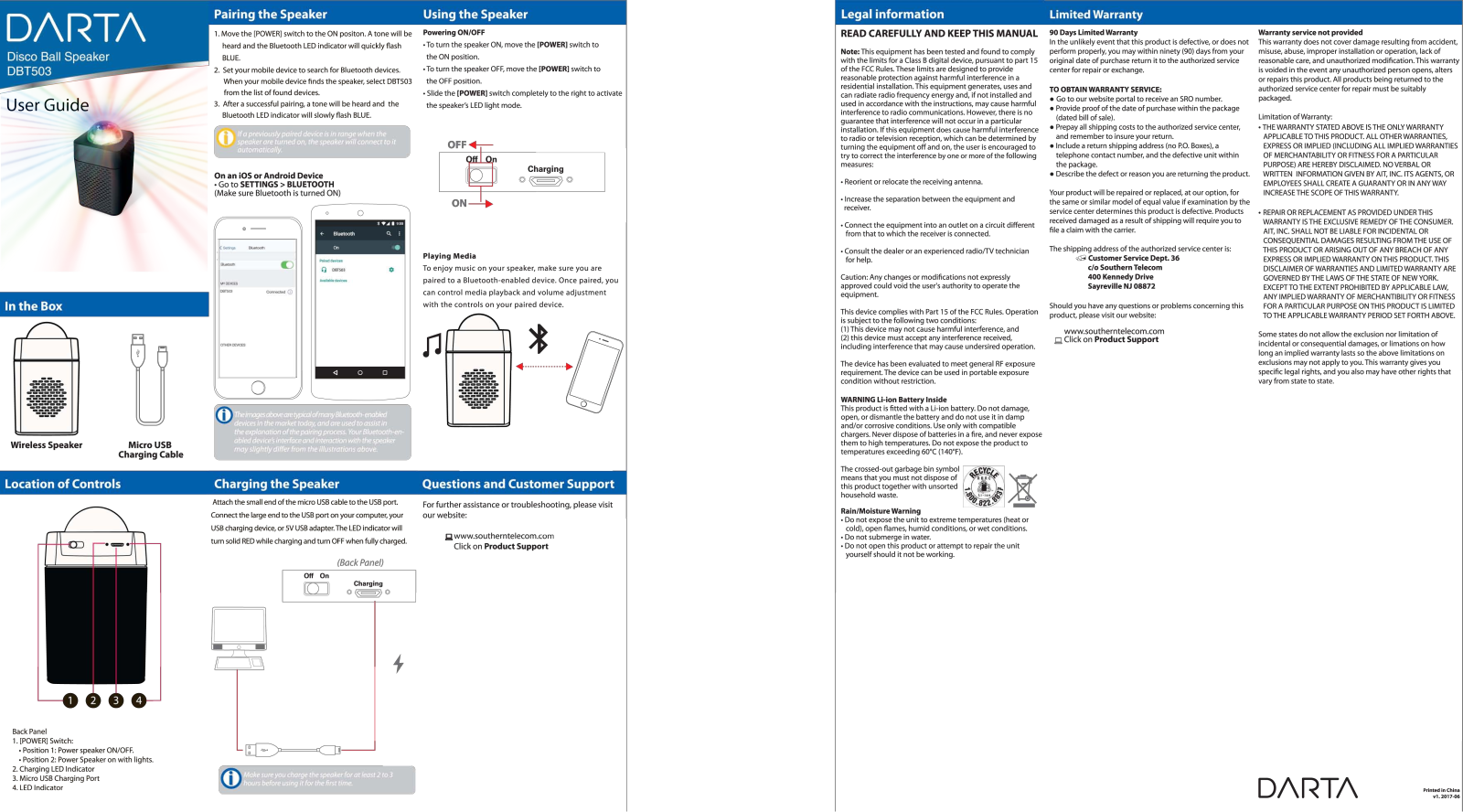 Darta DBT503 User Manual