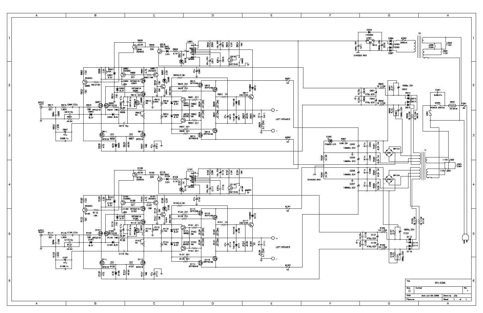 Adcom GFA-5300 Schematic