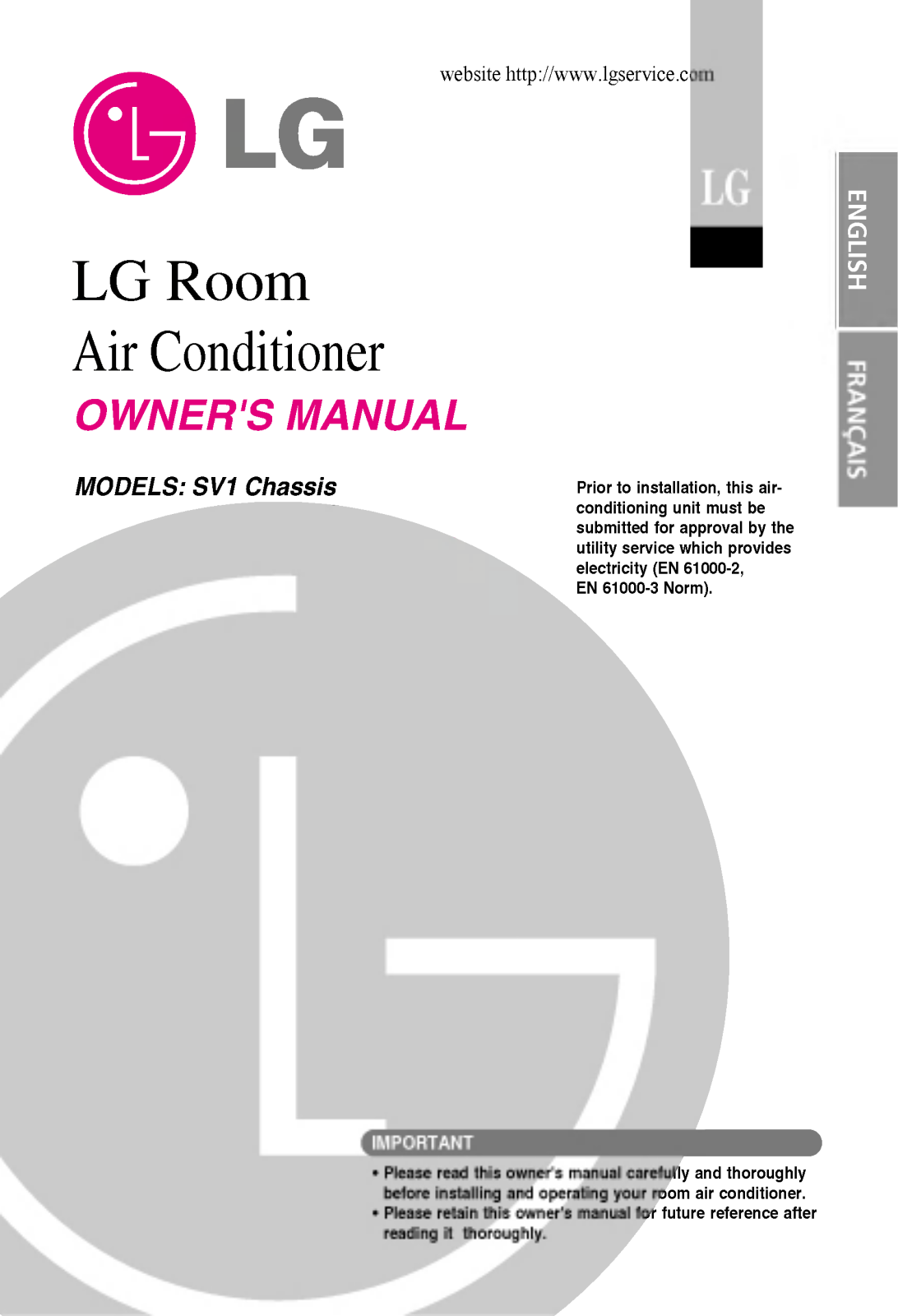 LG LSUH226VML2 Owner’s Manual