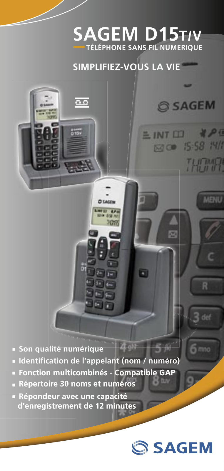 Sagem D15V, D15T DATASHEET