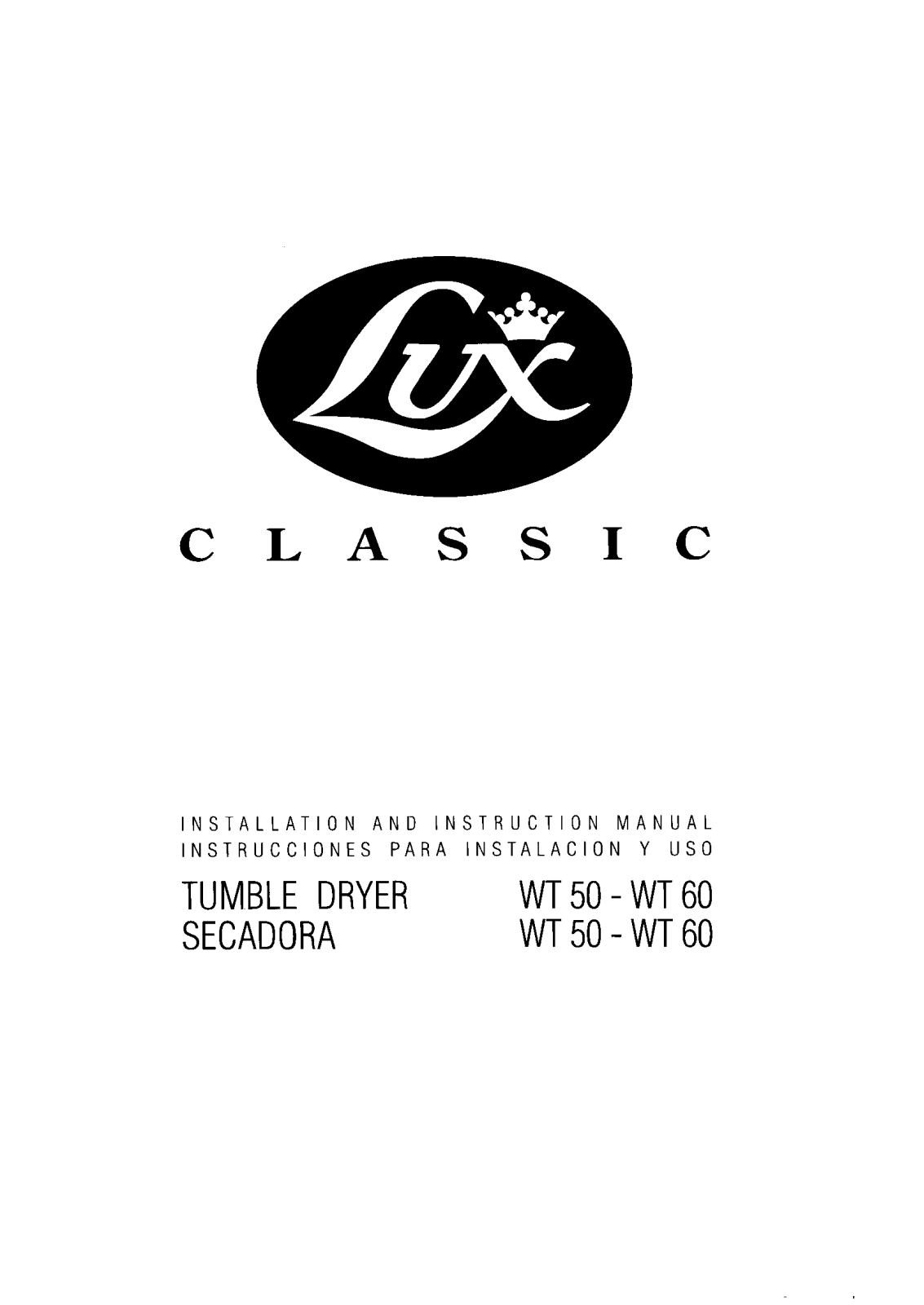 Lux WT60, WT50 User Manual