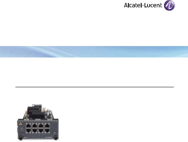 Alcatel-Lucent 7710 SR E1, 7710 SR DS1 User Manual