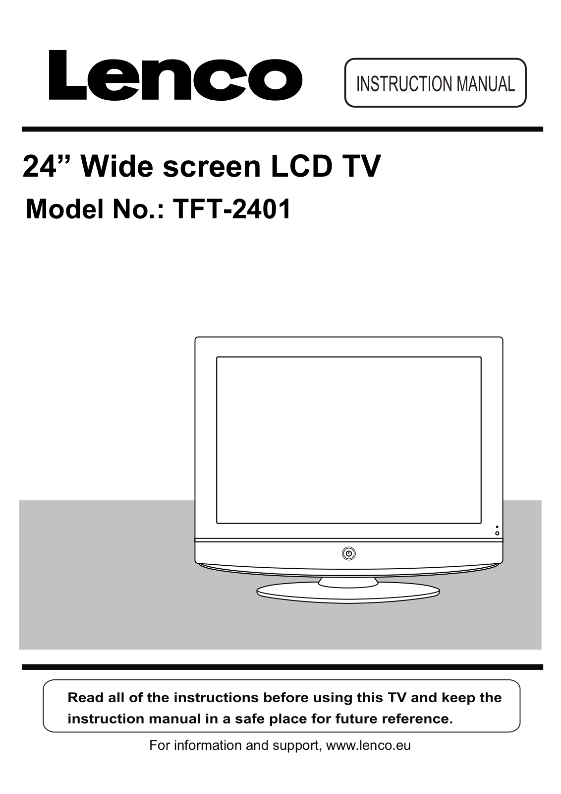 Lenco TFT-2401 User Manual