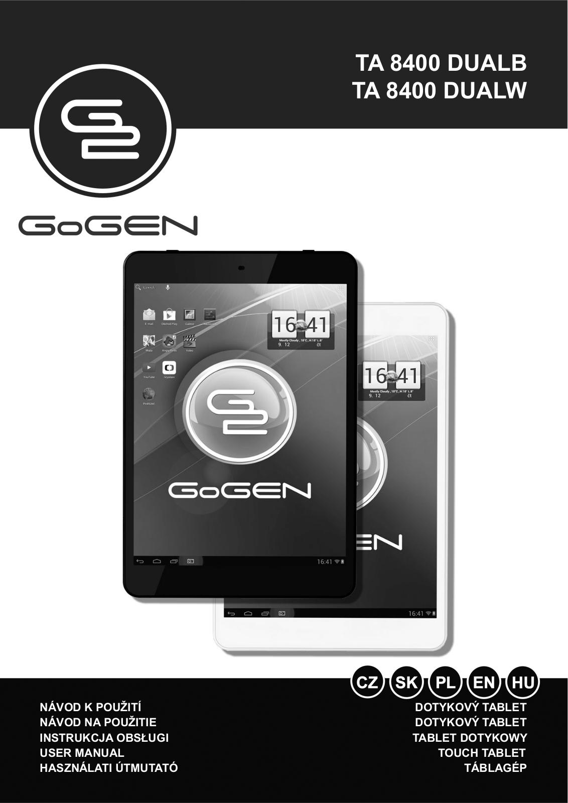 GoGEN TA 8400 DUAL B, TA 8400 DUAL W User Manual