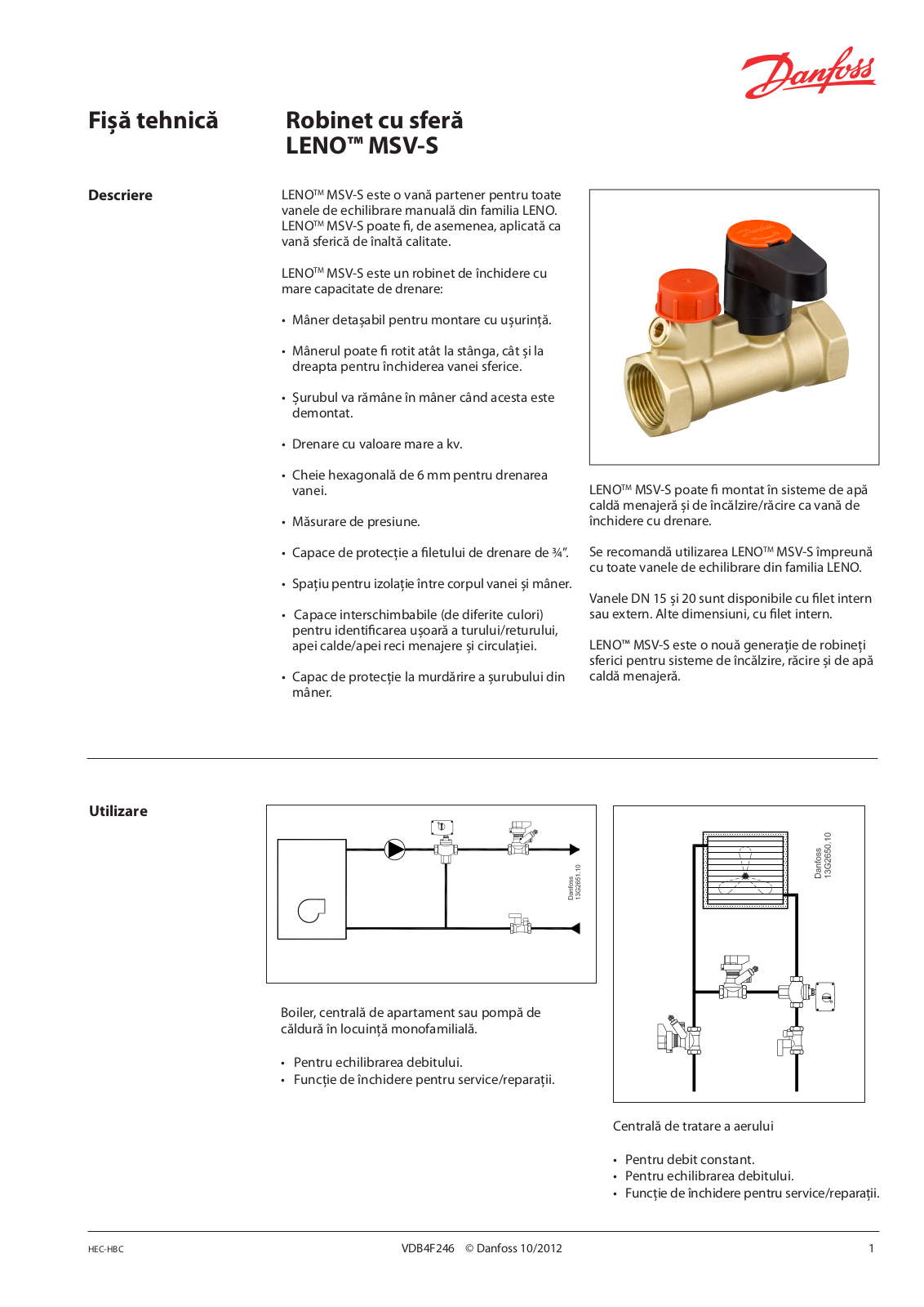 Danfoss LENO MSV-S Data sheet