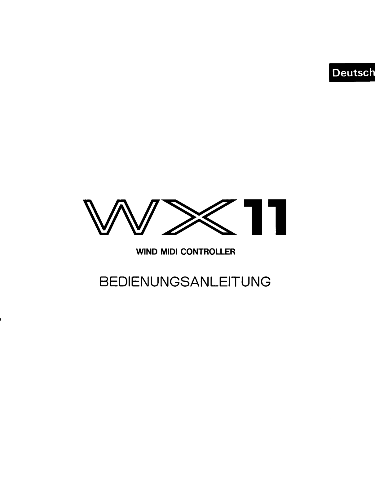 Yamaha WX11 User Manual