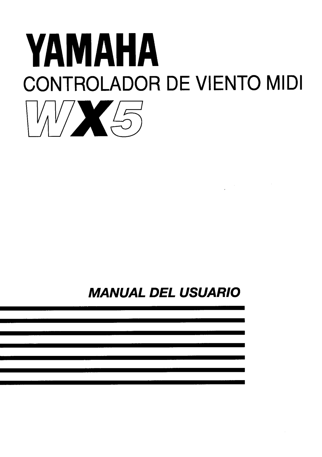 Yamaha WX5 User Manual