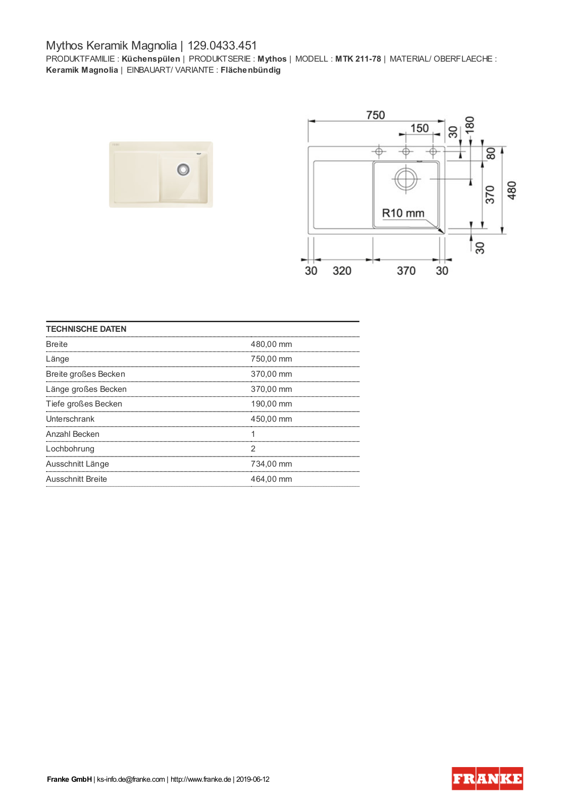 Franke 129.0433.451 Service Manual