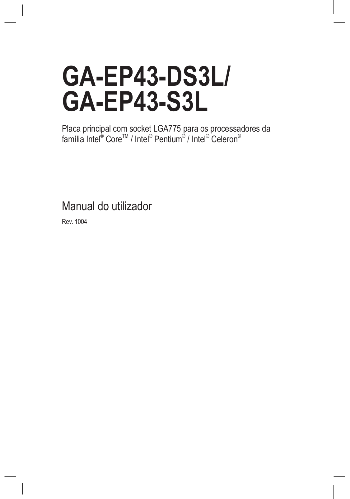 Gigabyte GA-EP43-DS3L, GA-EP43-S3L User Manual