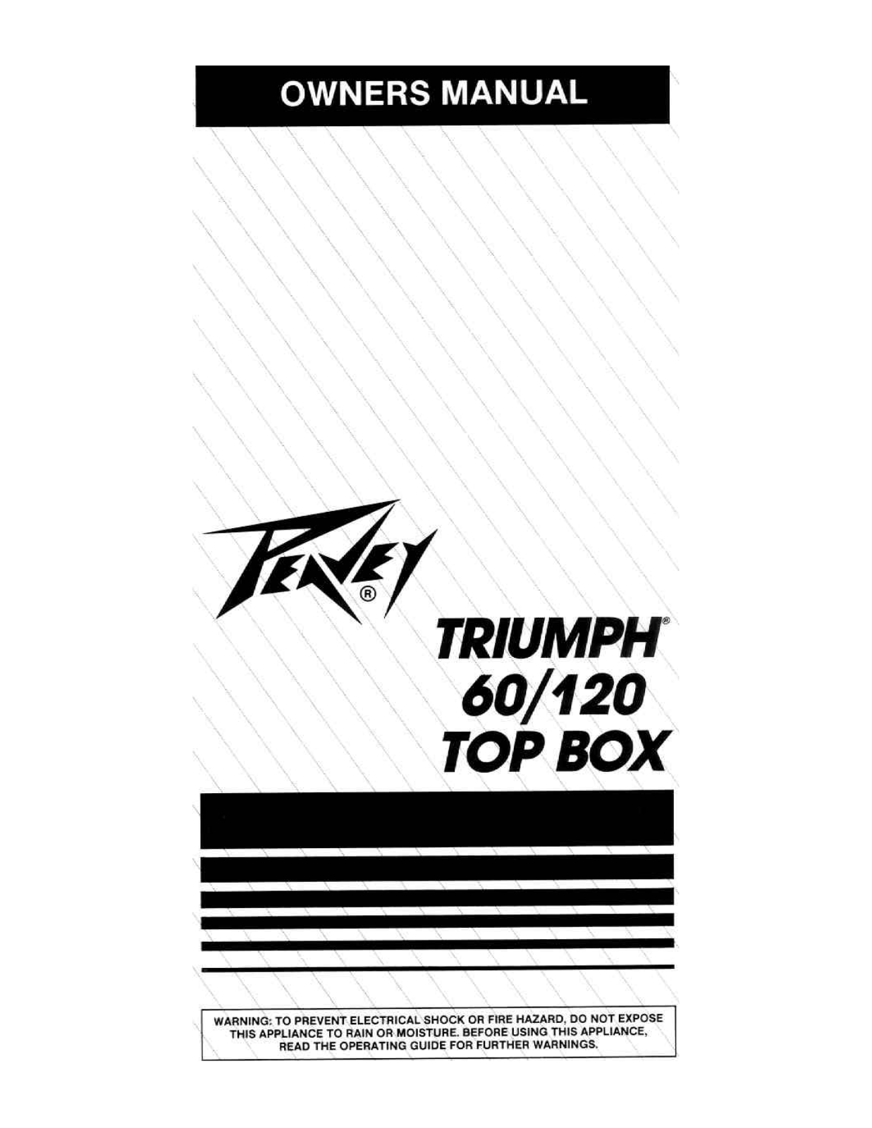 Peavey TRIUMPH 120 TOP BOX, TRIUMPH 60 TOP BOX Owners Manual