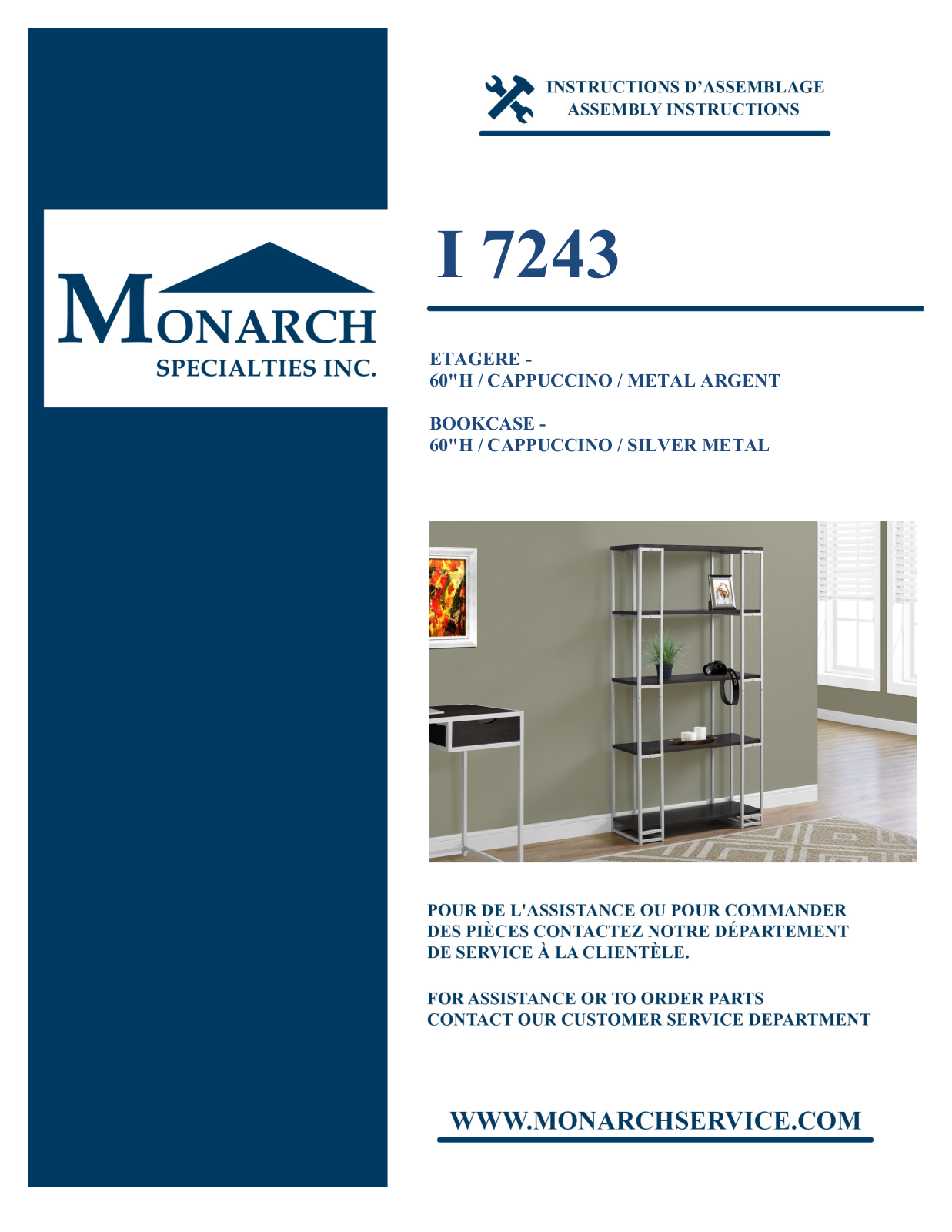 Monarch I7243 Assembly Guide - ManualMachine.com