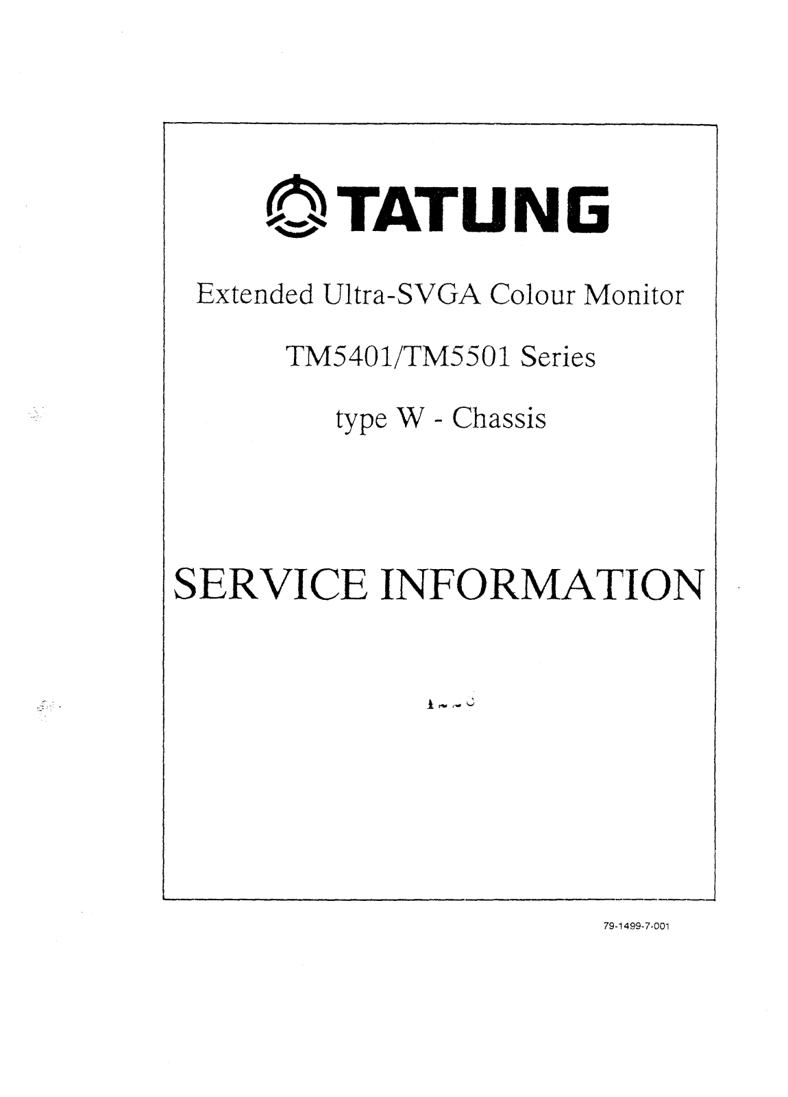 Tatung TM5401, TM5501 Schematic