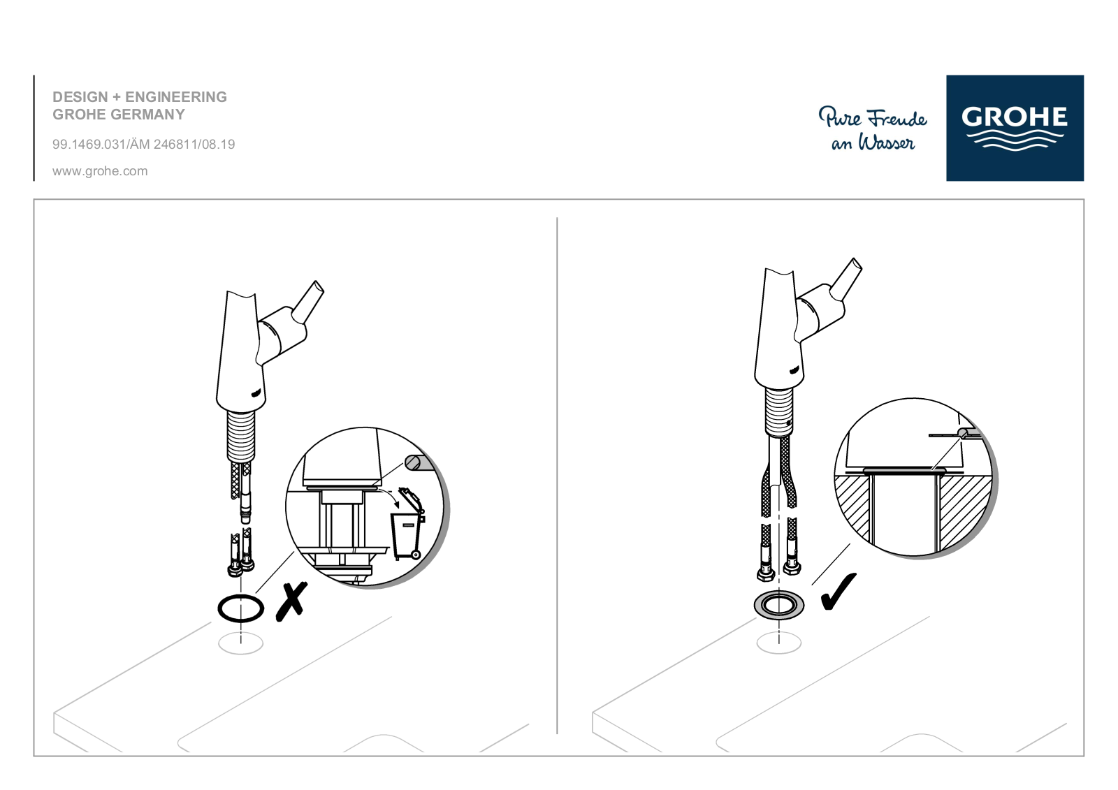 Grohe 99.1469.031 Installation Drawing