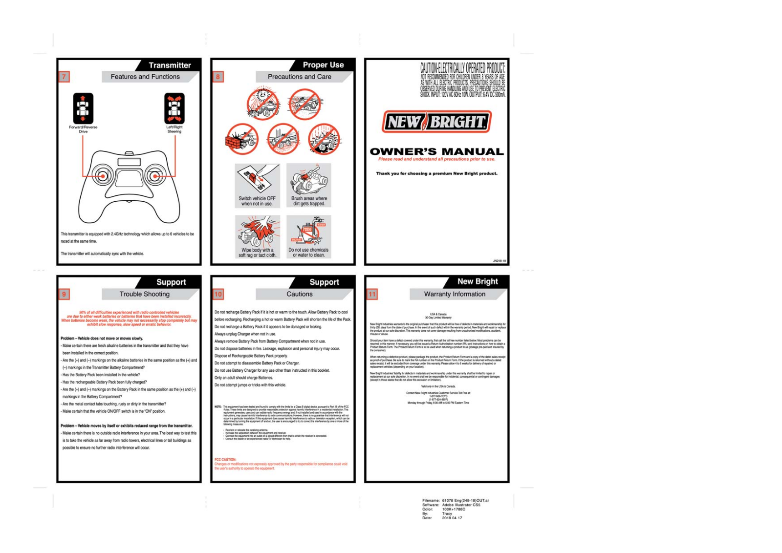 New Bright Co GF21HNRR, GF64NRR User Manual