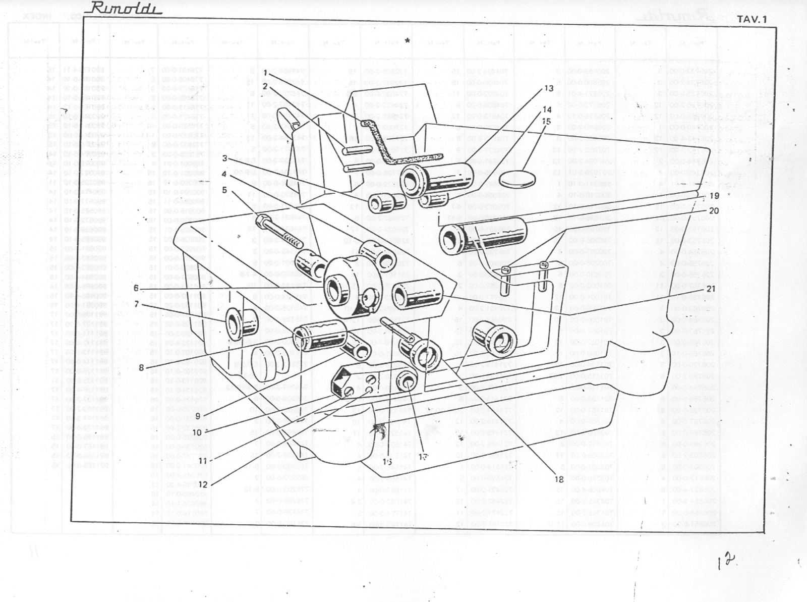 Rimoldi 329-00-2CD-05 Parts List