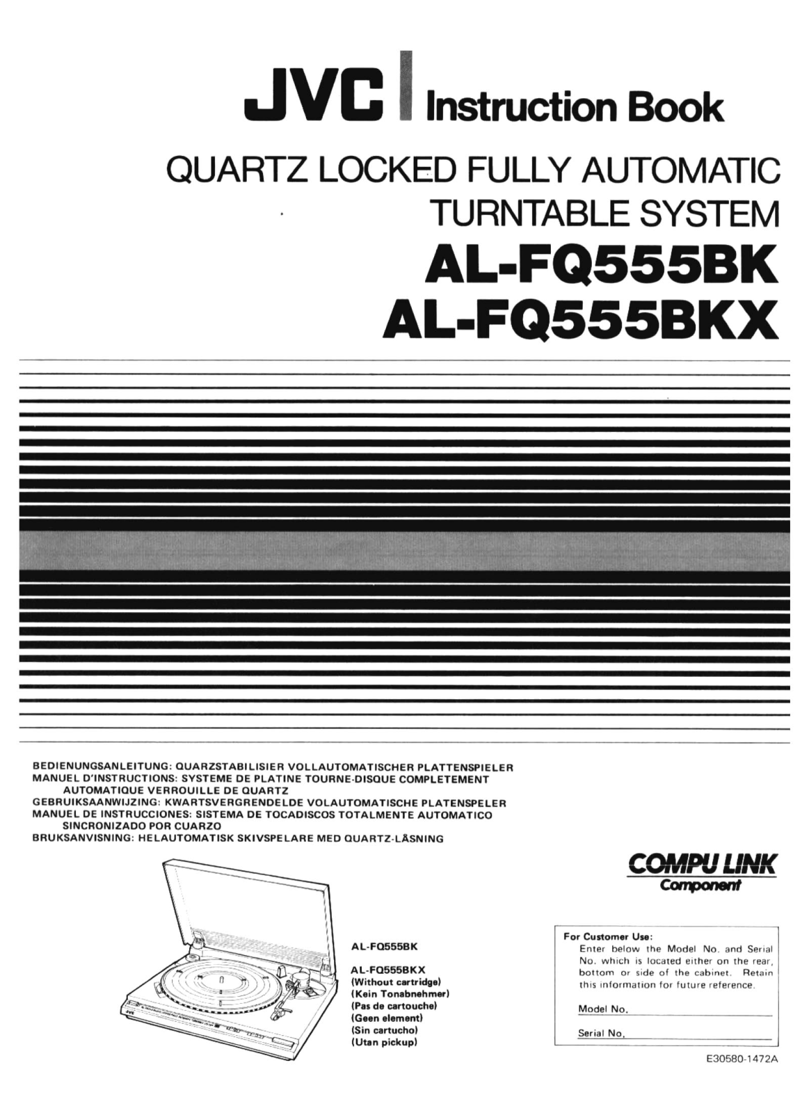 Jvc AL-FQ555-BK Owners Manual