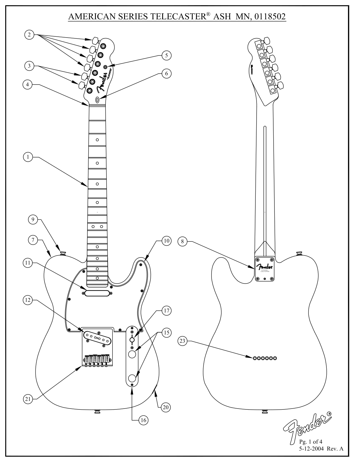 Fender American-Telecaster Service Manual