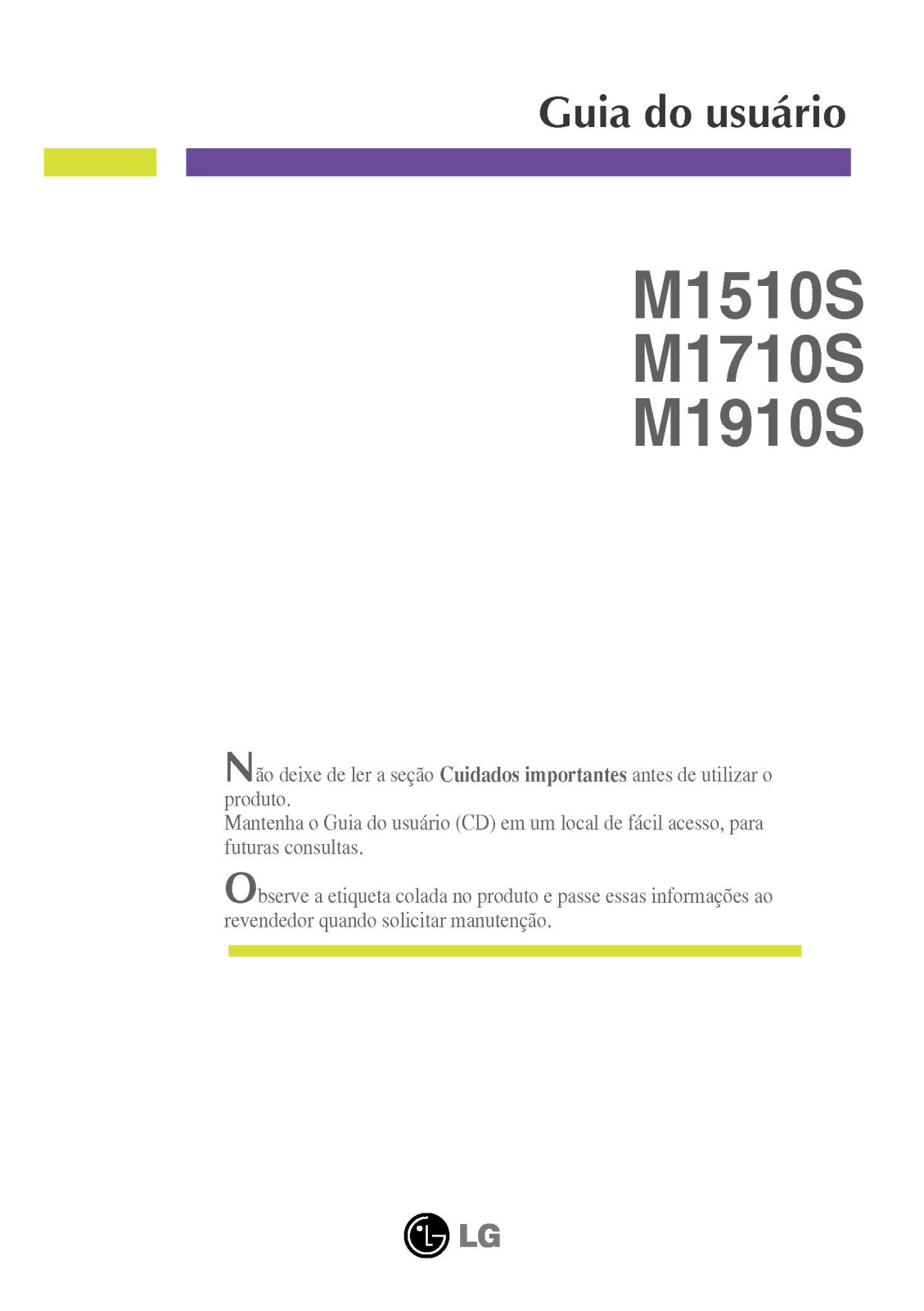 Lg M1510S, M1710S, M1910S user Manual