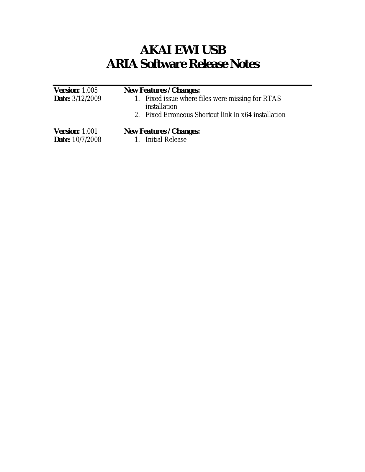 AKAI EWI USB User Manual