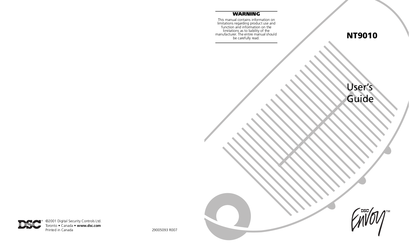 DSC NT9010 User Manual