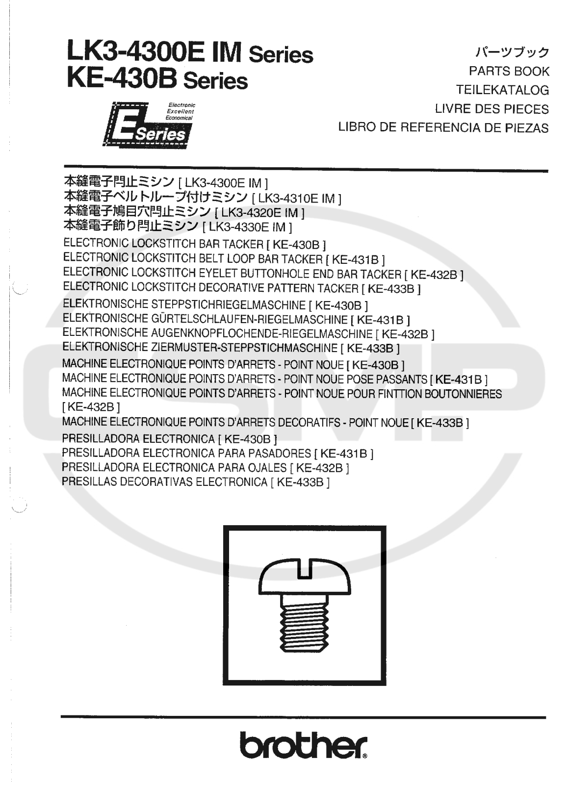 Brother LK3-4300E, KE-430B Parts Book